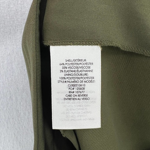 ALICE + OLIVIA Shorts Womens 6 Olive Green Cady High Waist Clean Short NWT - Picture 6 of 16